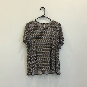 H&M Teal Printed Blouse